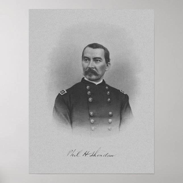Poster Général Philip Sheridan — Guerre civile (Devant)