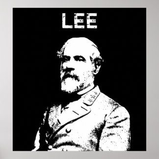 Poster Général Robert E. Lee — Noir et blanc