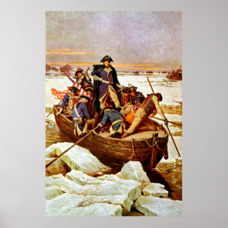 Poster Général Washington Traversant Le Delaware River