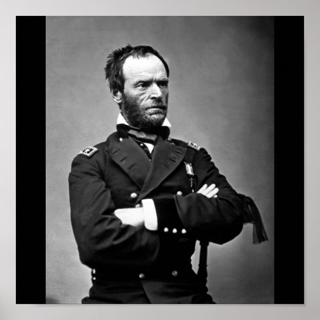 Poster Général William Tecumseh Sherman, 1865. (Devant)