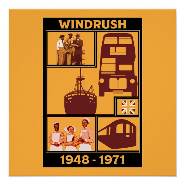 Poster Génération Windrush Histoire britannique (Devant)