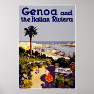Poster Gênes et la Rivera italienne