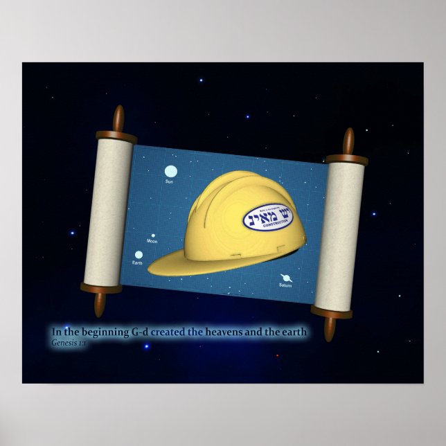 Poster Genèse 1:1 - Construction (Devant)