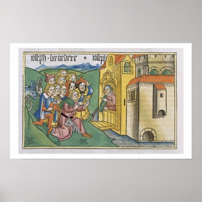 Poster Genesis 42 1-5 Joseph's brothers in Egypt (Devant)