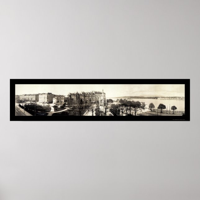 Poster Genève, Suisse Photo 1909 (Devant)