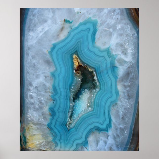 Poster Geode Blue 1 Art Print -20x24 -autres tailles égal (Devant)