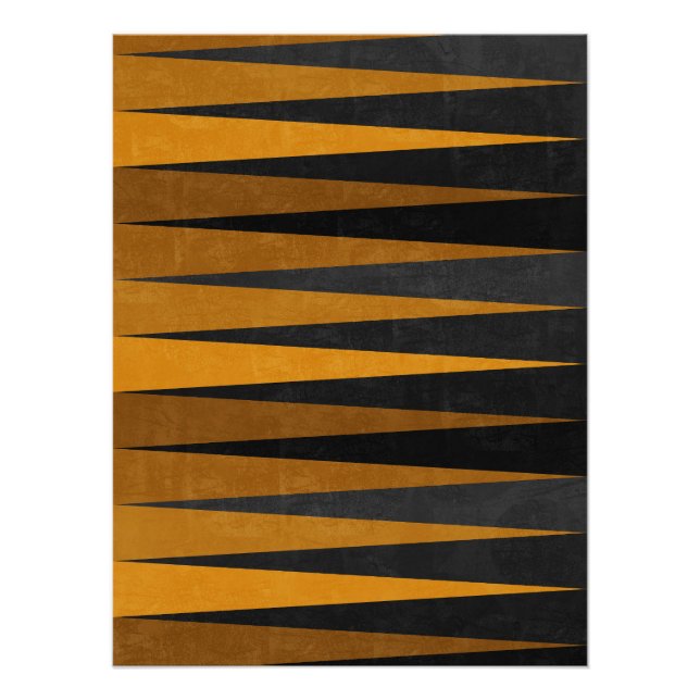 Poster Geometric Black Yellow (Devant)