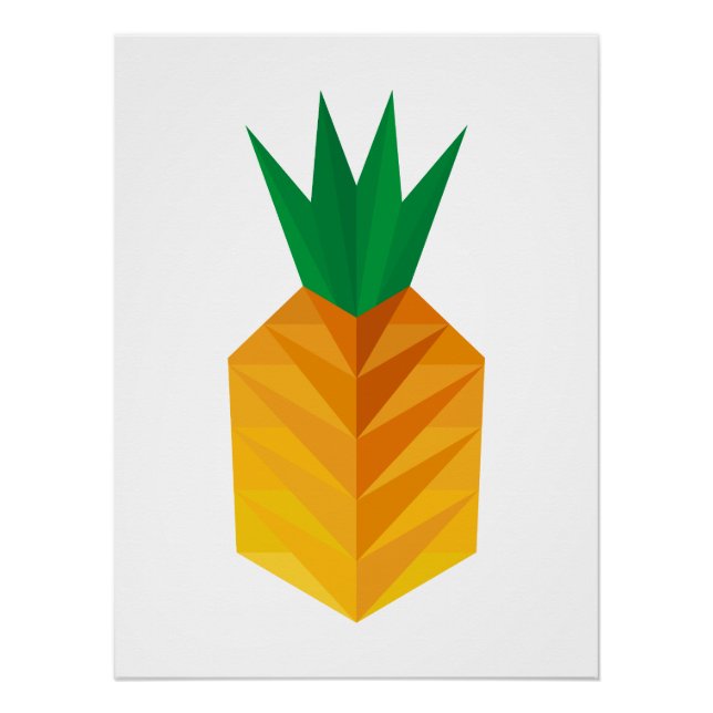 Poster Geometric Pineapple (Devant)