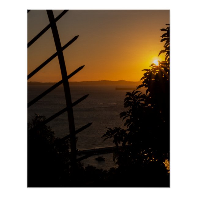 Poster Geometric Sunset (Devant)