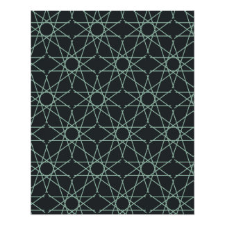Poster Géométrie de basalte menthe