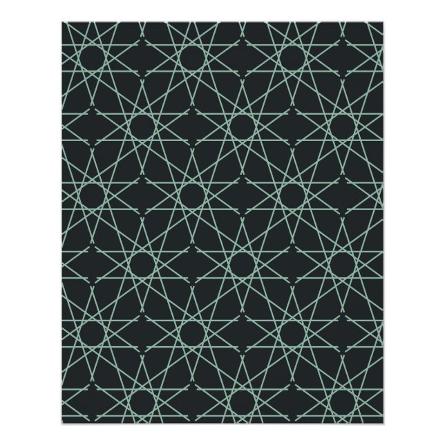 Poster Géométrie de basalte menthe (Devant)