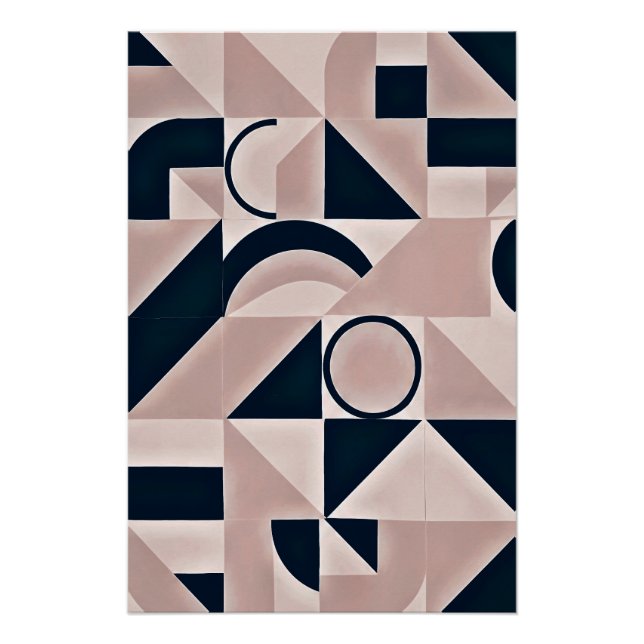 Poster Géométrie minimaliste (Devant)