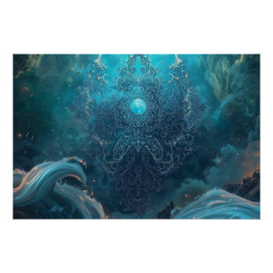 Poster Géométrie mystique de la mer du Nord