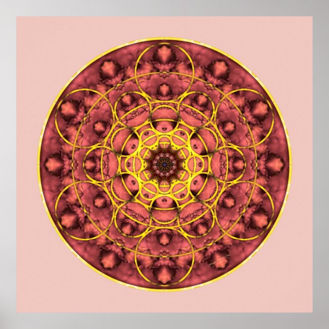 Poster Géométrie sacrée Mandala 4 (Devant)
