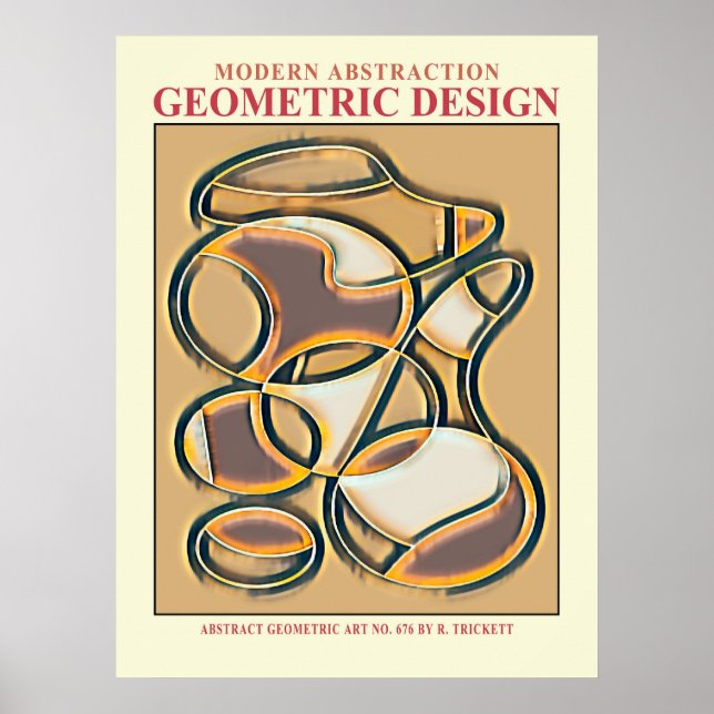 Poster géométrique Abstrait EP no 9 (Devant)