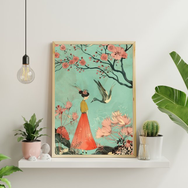 Poster géométrique Abstrait japonais (Matte) 12x18 (Créateur téléchargé)