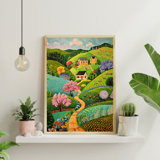 Poster géométrique Abstrait nordique (Matte)