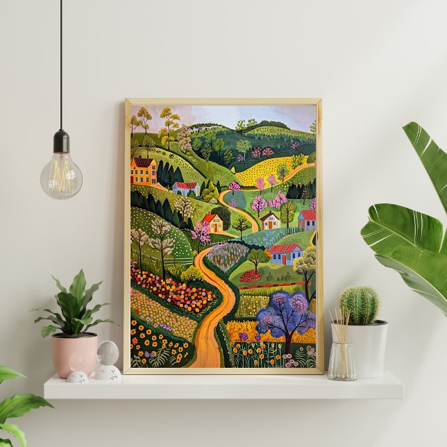 Poster géométrique Abstrait nordique (Matte) 19x19 (Créateur téléchargé)