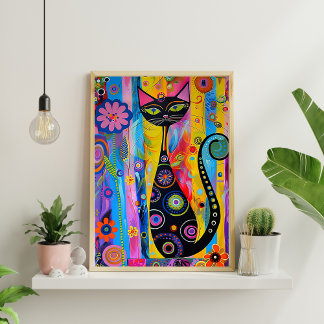 Poster géométrique nordique Abstrait (Matte) 12x18