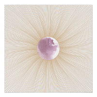 Poster Géométrique Purple Moon Cycle brillant