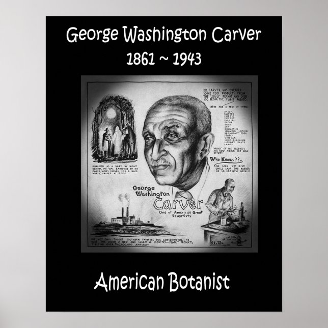 Poster George Washington Carver ~ Botaniste et inventeur  (Devant)