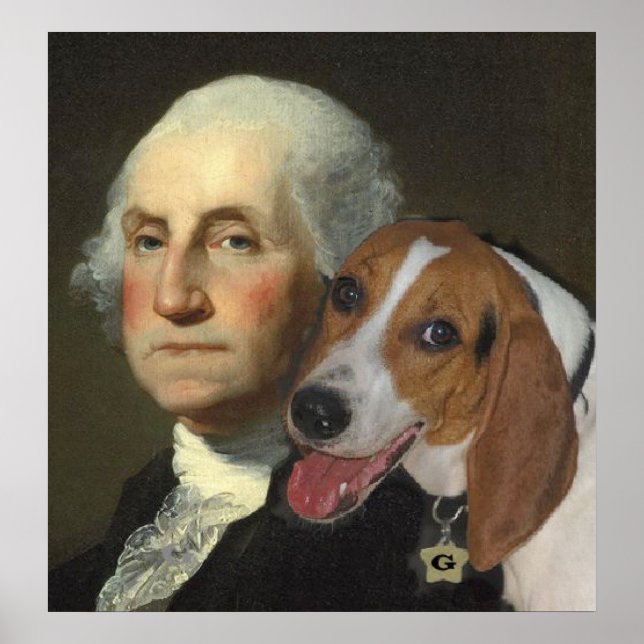Poster George Washington et son Foxhound (Devant)
