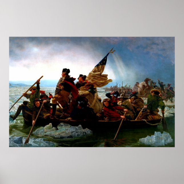Poster George Washington traversant la rivière Delaware e (Devant)