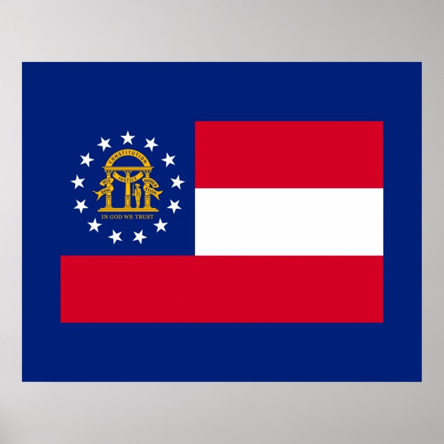 Poster Georgia State Flag Design (Devant)