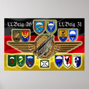Poster German Airborne Brigade 26 and 31
