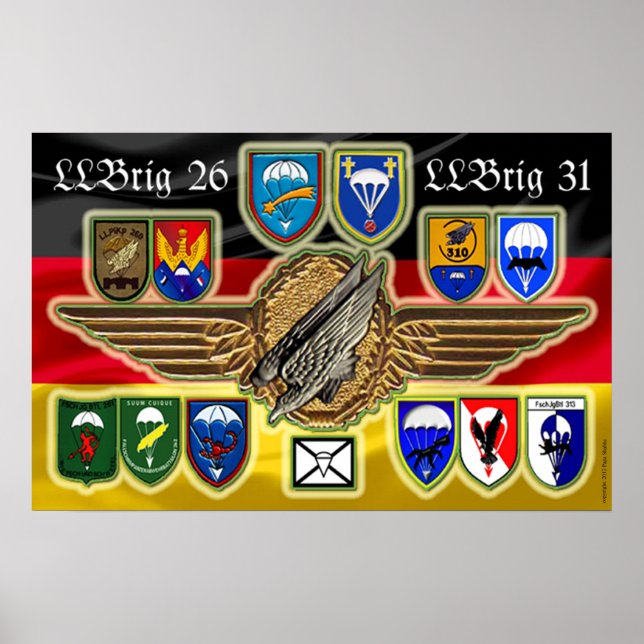 Poster German Airborne Brigade 26 and 31 (Devant)
