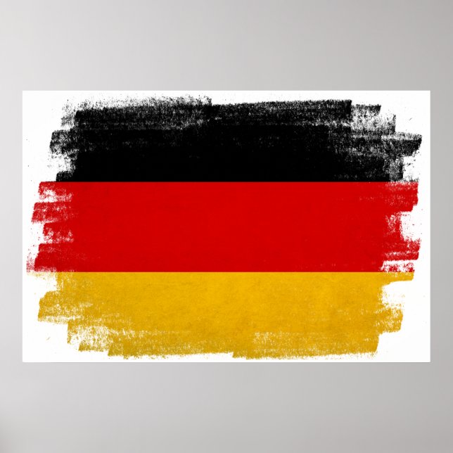 Poster German wax pencil sketched flag (Devant)