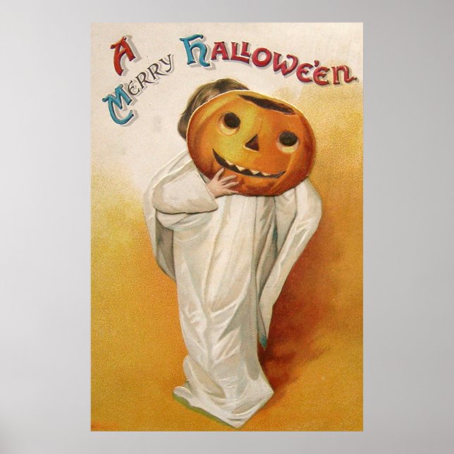 Poster Ghost Jack O Lantern Pumpkin Child (Devant)