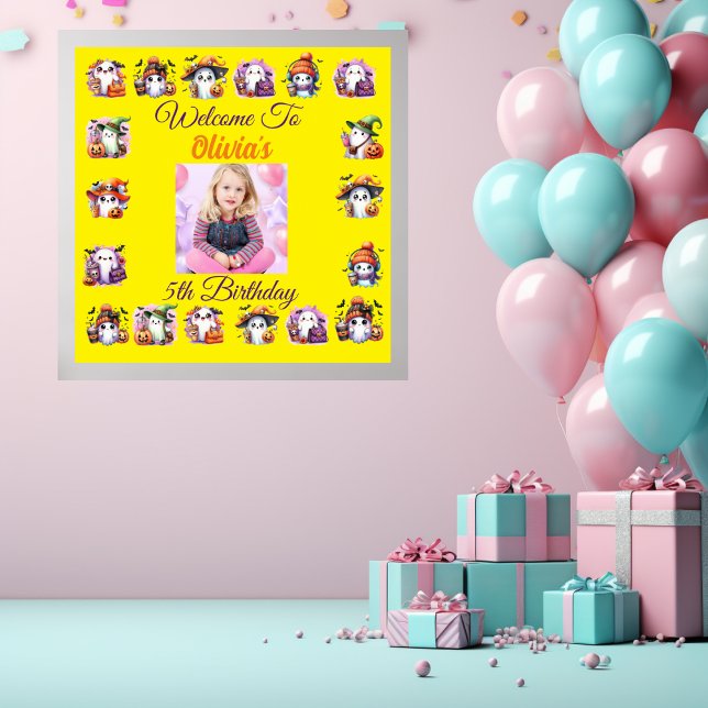 Poster Ghost pour Enfants Anniversaire Cute Coffee (Créateur téléchargé)