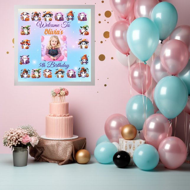 Poster Ghost pour Enfants Anniversaire Cute Coffee (Créateur téléchargé)