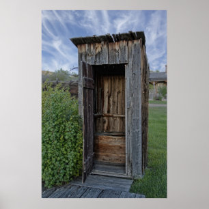 Poster Ghost Town Outhouse - Montana