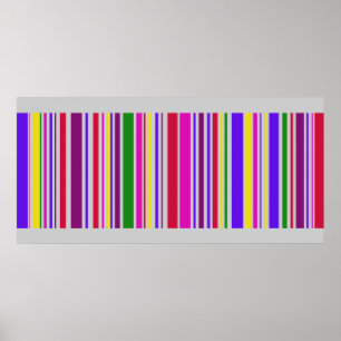 Poster Gigantesque multicouleur Barcode Art