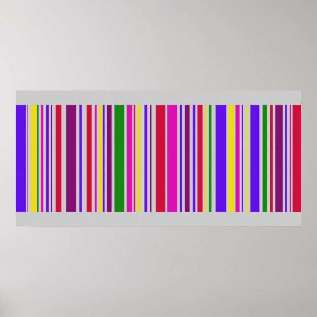 Poster Gigantesque multicouleur Barcode Art (Devant)