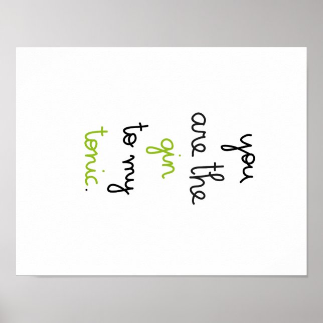 Poster Gin & Tonic (Devant)