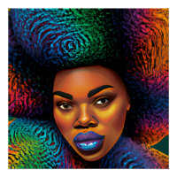 Gina Queen Rainbow Cute Cheveux Black Melanin Afro