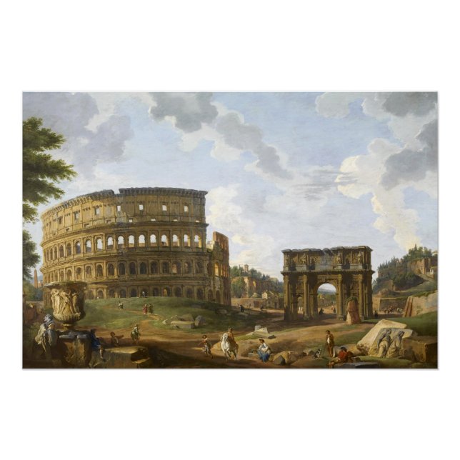 Poster Giovanni Paolo Panini Vue du Colisée (Devant)