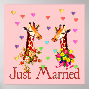 Poster Girafes de mariage