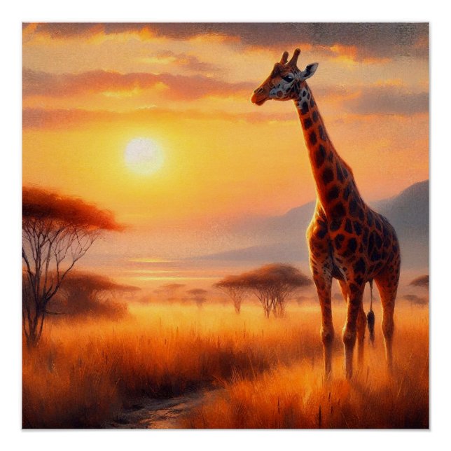 Poster Giraffe (Devant)