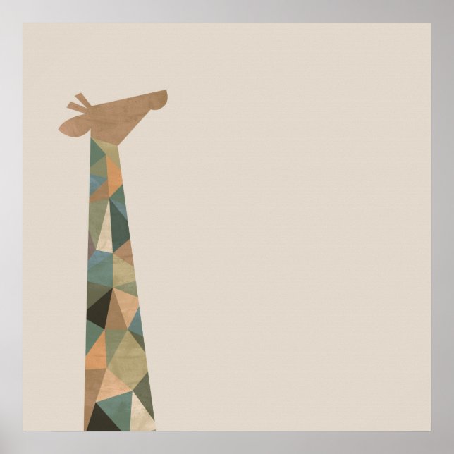 Poster Giraffe Abstraite (Devant)