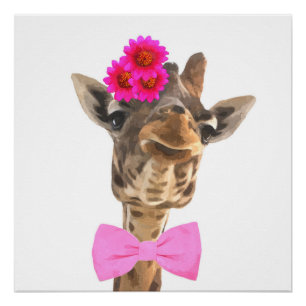 Poster Giraffe jungle pépinière africaine d'animaux sauva