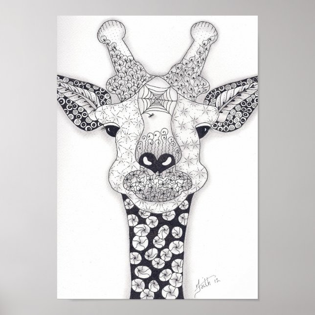 Poster Giraffe pleine taille (Devant)