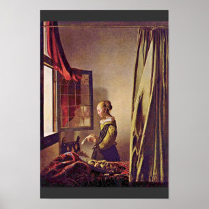 Poster Girl Reading A Letter At An Open Window,  By Verme