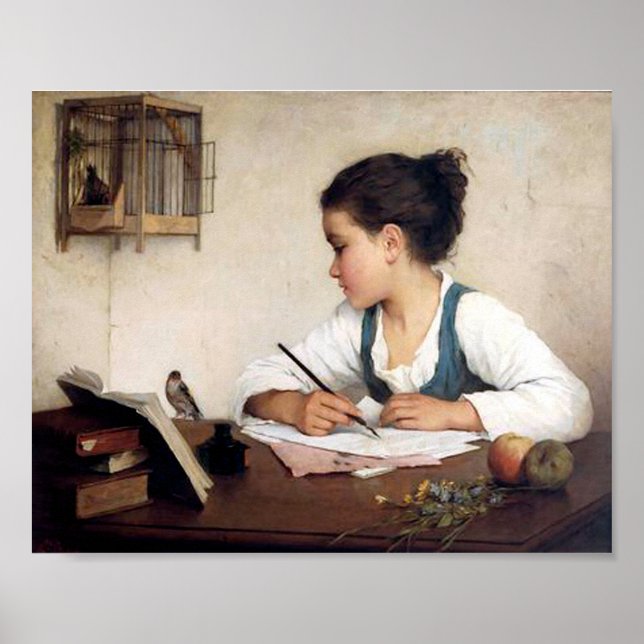 Poster Girl with Bird (Devant)