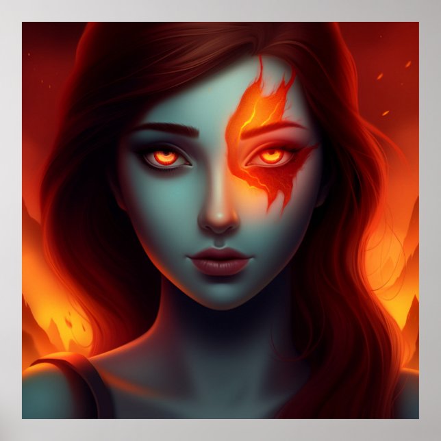 Poster Girl with Fire (Devant)