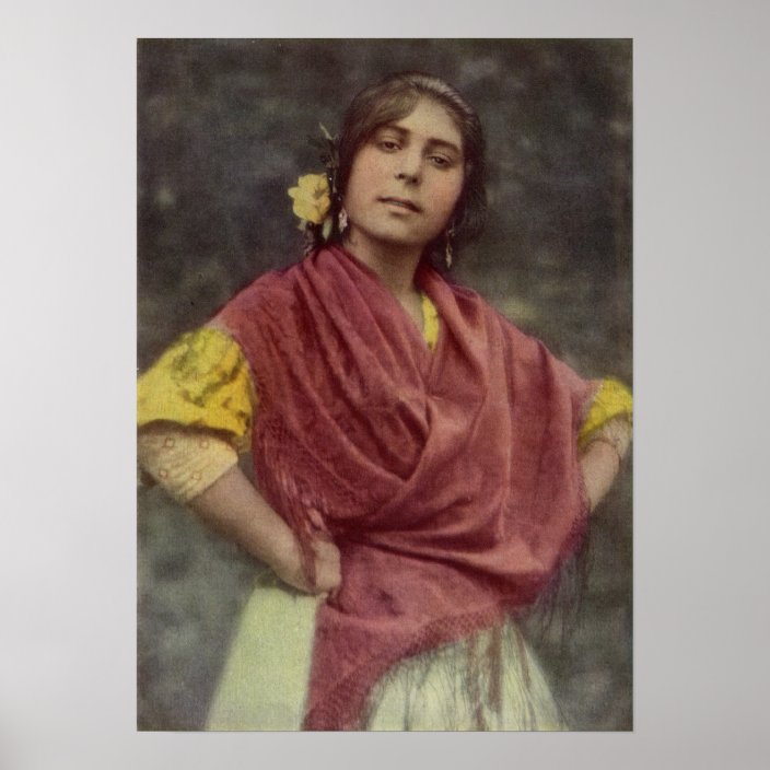 Poster Gitan espagnol Zazzle.fr
