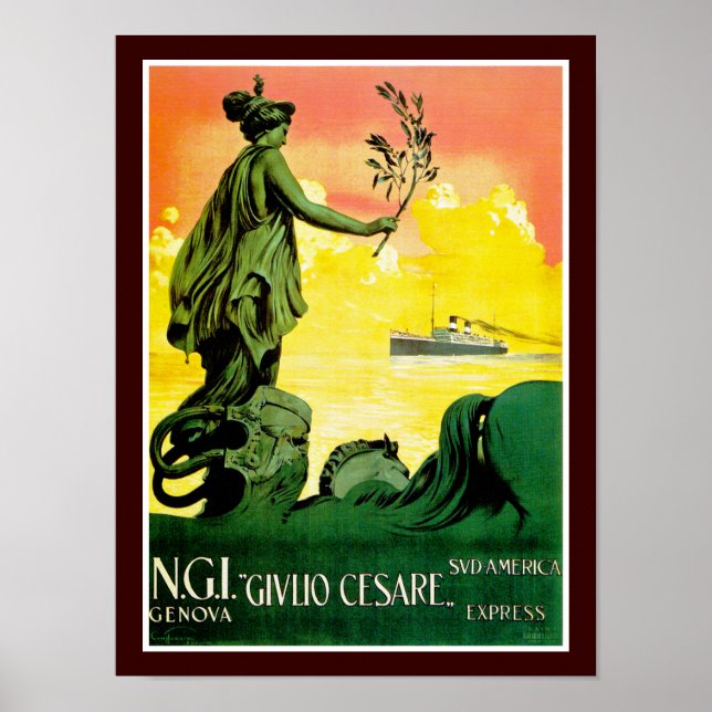 Poster Giulio Cesare ~ Sud Amérique Express (Devant)